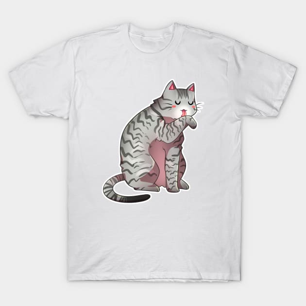 Gray Tabby Cat V.2 T-Shirt by Nadi-chan16